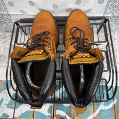 Justin Original Work Boots Brown Leather Kids Size 3D/Womans 4.5 Lace Up EUC