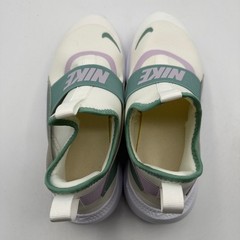 Nike Flex Runner 4 GS Kids 7Y White Green Purple Slip On Sneakers IF2893-101