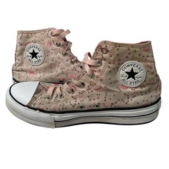 Converse Chuck Taylor All Star High Top Celestial Moon Stars Pink Print Womens 6