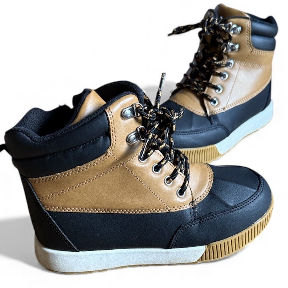 BOYS -5°F TEMPERATURE RATED HIGH TOP OUTDOOR WINTER RAIN SNOW BOOTS YOUTH SZ 2Y