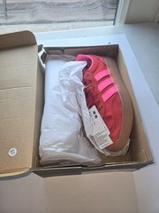 adidas Barreda Decode J Kids Sneakers US 4 EU 36 Red/Pink Suede Low Top JR0759