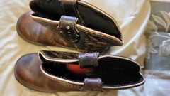 Justin Gypsy Boots 7.5B Brown Leather Pull On Beautiful Style And Great Comfort!