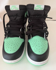 Jordan Air Jordan 1 High Top Leather Sneakers Green/Black/White Kids 7