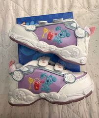Blue’s Clues Blue Floral Hook & Loop Low Top Sneakers White/Purple/Pink 9