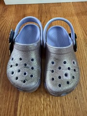 RARE CROCS KIDS Classic IAM Butterfly Clog 211262 Mystic Purple Toddlers Sz J 1