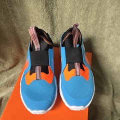 Nike Flex Runner 2 Lil (PSV) Unisex Kids Sneaker Blue Orange Slip On US 2Y