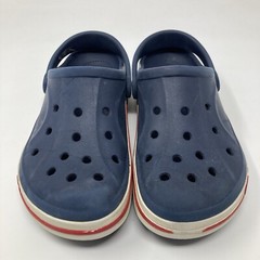 Crocs Clog Unisex Size J 2 Juniors Shoes Navy Blue White Red 205100