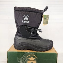 4 BIG KIDS – Kamik North Pole WATERPROOF INSULATED Snow Boots – Black