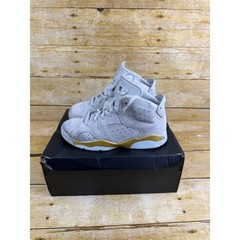 Jordan 6 Retro PS Pure Platinum Glacier Blue Gold HF0413-074 Kids Size 2Y