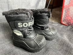 SOREL Children’s Snow Commander Boots Child Size 6 Black