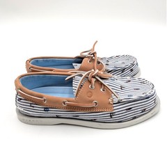 Sperry Authentic Original 2-Eye Boat Shoe Kids‘ Nautical Print Size US4M EU36