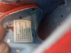 BILLY Sneaker Kids Sz 5 Classic Lace High RED Arthur Full Zip AFO New