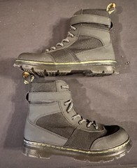 Dr. Martens Combs Tech Y Black Kids Ankle Combat Boots Zip US 5 UK 4 EU 37