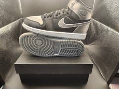 Jordan 1 Retro High OG PS Black Medium Grey White Kids High Top Sneakers 2.5y