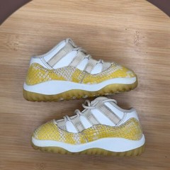 Air Jordan 11 Low Snake Yellow Python (TD) Size 6C