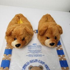 Vintage teddy bear slippers