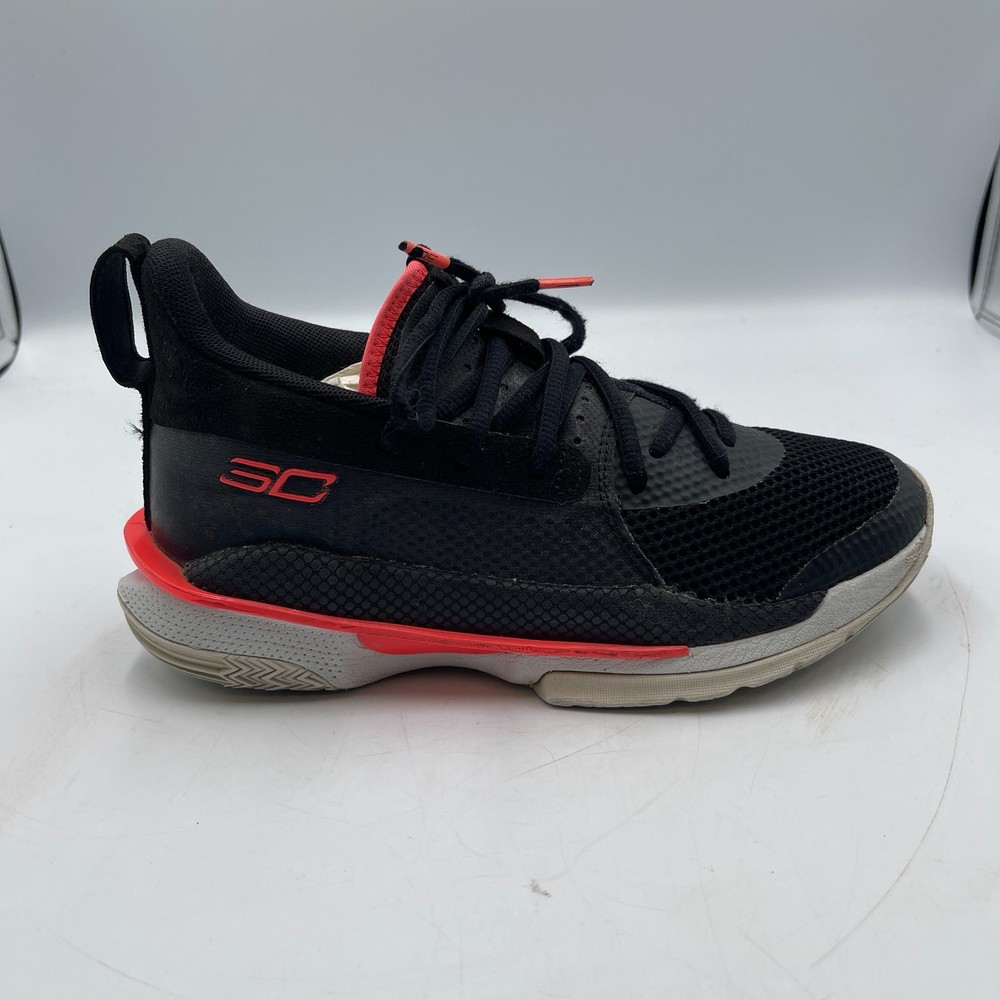 Under Armour Curry 7 3022113-001 Unisex Kids 4.5Y Running Shoes Black Sneakers