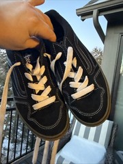 Vans Old Skool Canvas Low Skate Black 500714 Sneaker Youth US Size 4