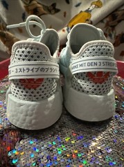 Adidas NMD_R1 V2 White Glow Blue, Great Condition. Worn 1 Time. Excellent shape!