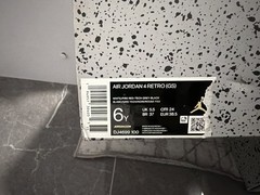 Jordan Air Jordan 4 Retro GS White Tech Grey Leather Sneakers 6Y