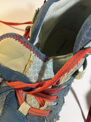 Merrell Capra Mid Waterproof Hiking Boots Blue Leather Big Kid 3.5M