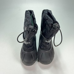 SOREL Flurry Black City Grey Waterproof Winter Boots NC1965-016 Kids Size 10