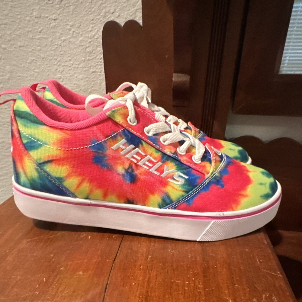 Heelys Pro 20 Tie Dye Wheeled Low Top Sneakers Lace-Up Kids US 7 EU 38
