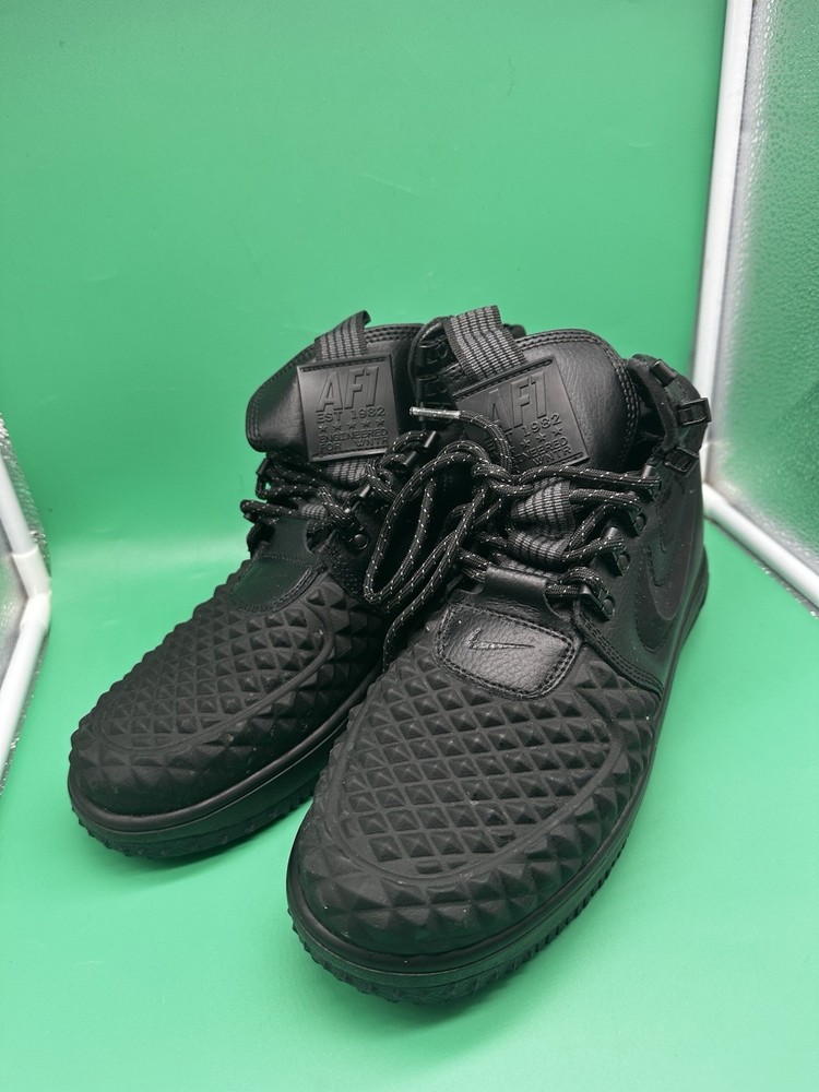 Nike Lunar Air Force 1 Duckboot Black Gum Winterized US Size 9.5Y
