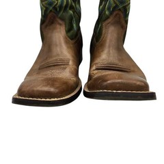 Ariat Pace Setter Leather Western Boots Baked Cookie Green Kid’s Size 5.5