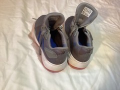 children’s unisex Adidas cloud-foam grey and blue sneakers excellent condition
