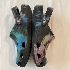 Crocs Classic Clog M4 W6 Tie Dye Black/Multicolor Slip-on Iconic Comfort