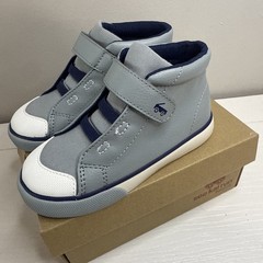 See Kai Run Drew Basics Gray Blue Hook & Loop Sneaker Unisex Kids US 9