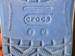 Crocs X Disney Mickey Mouse Blue Clogs Shoes Kids JR Sz: J2 VGC