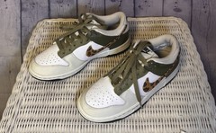 Nike Dunk Low Olive And Leapord DX9282-100y Youth 4.5. Excellent