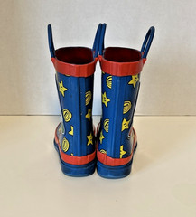 Nintendo Super Mario Character Printed Waterproof Easy-on Handle Rain Boots Sz8