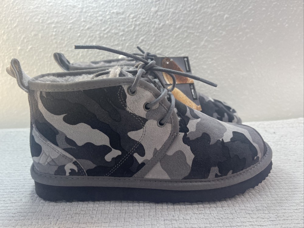 Alpine Design Winter Shoes, Woolblend Linning, Blown Rubber Outsole – Camo Sz. 5