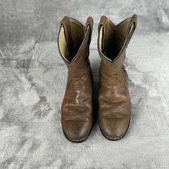 Masterson Boot Co. Brown Leather Cowboy Boots Youth Size 10.5 M Style RB2000C