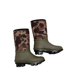 Magellan Outdoors Youth 3D Camo Waterproof Rain Boots Green Brown 172587 Size 3