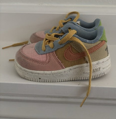 Nike Air Force 1 Low Kids Sneaker Leather Colorblock Pink/Blue/Green 6C