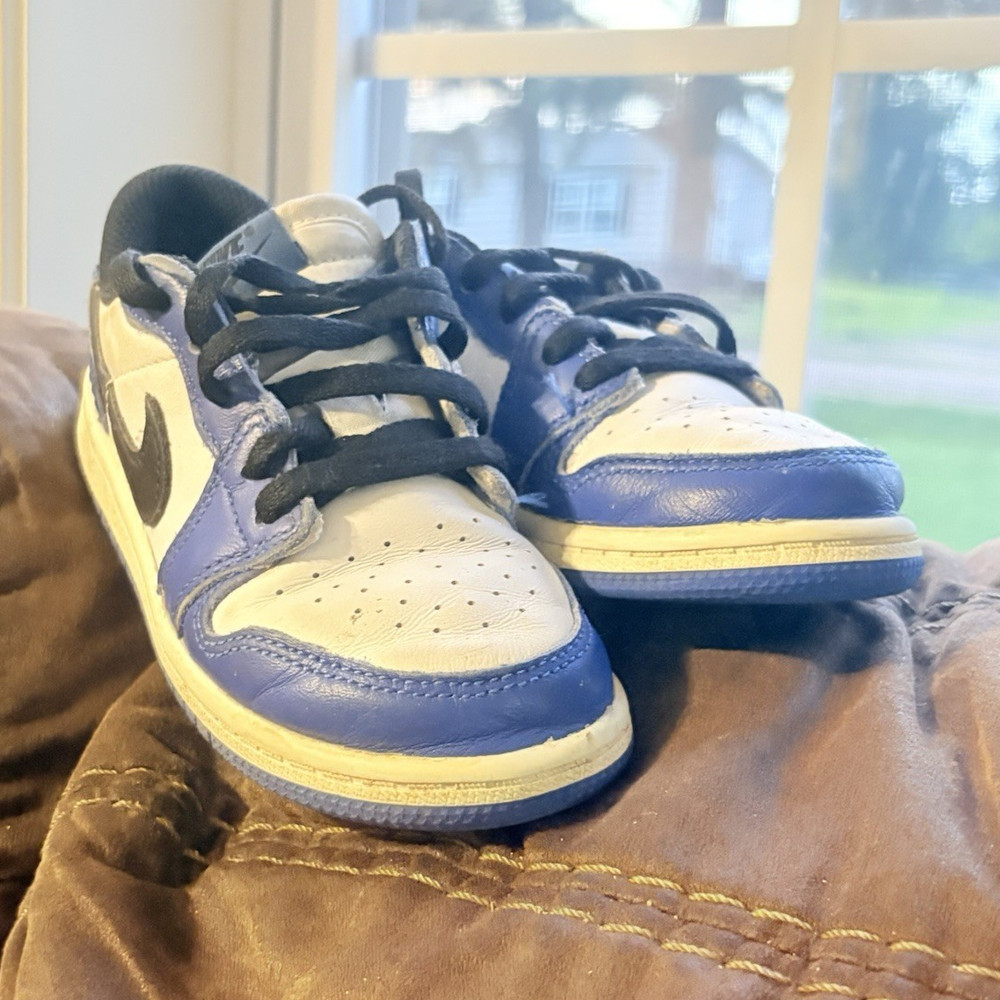 Jordan Air Jordan 1 Mid SE (TD) Unisex Kids 10C Blue/White/Black Leather