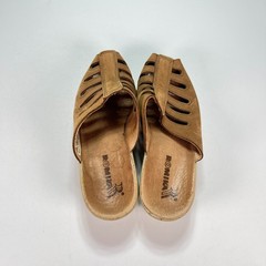 Romika Brown Open Toe Wedge Heel Leather Comfort Shoes YOUTH Size US 3