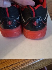 Marvel Spider-Man Unisex Kids Athletic Sneakers Black Red Size 10