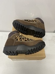 Timberland Field Boots Leopard Luxe Brown Limited Edition Sz 13 Youth NIB Rare