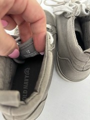 Old Navy gray high-top canvas little kid size 13