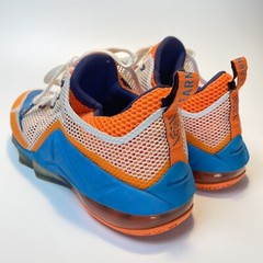 Nike LeBron XII 12 Low GS Orange White Blue Lagoon Women 8.5 7Y 744547-100
