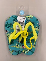 Carter’s Jerome Teal Dinosaur Flip-Flop Sandals Kid’s Size 9/10 NWT