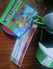 Minecraft Creeper Kids Athletic Sneaker Size 13 Black/Green Hook & Loop Low Top