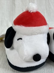 Peanuts SNOOPY Christmas 3D Scuff Plush Sleep Time Slippers Sz 13/1 little kid