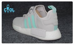 ADIDAS NMD _R1 GREY CLEAR MINT GREEN KIDS GS KNIT RUNNER D96689