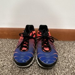 Nike Air Max Plus TN Flame Blue Orange Black Unisex Kids Sneakers 6Y
